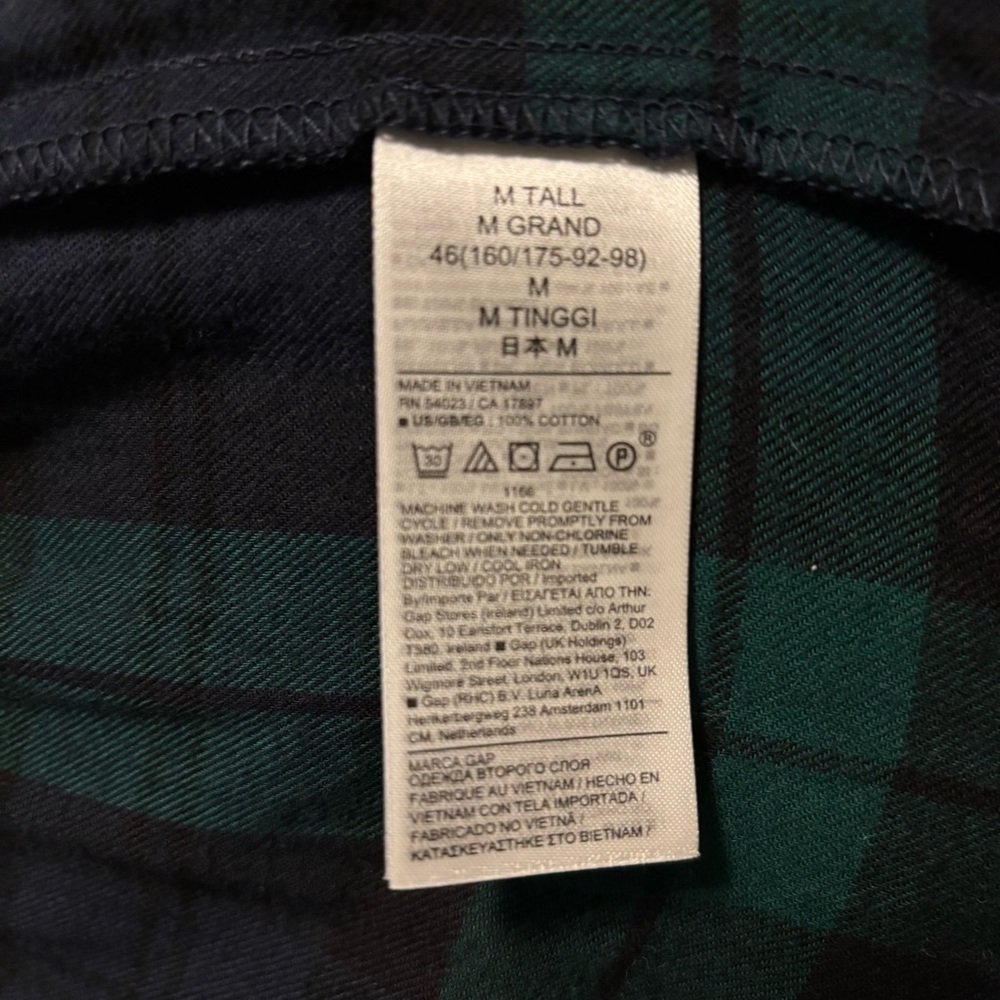 GAP Tiered Flannel Mini Shirtdress in Blackwatch - Picture 6 of 6